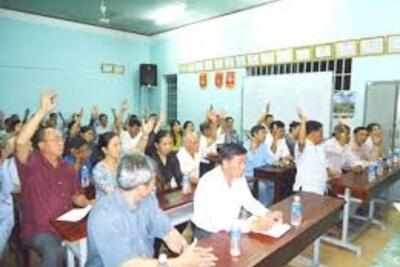 Uỷ ban nhân dân phường Nguyễn Nghiêm, thành phố Quảng Ngãi tổ chức Hội nghị lấy ý kiến cử tri về sắp xếp ĐVHC cấp tỉnh và sắp xếp ĐVHC cấp xã thuộc thành phố Quảng Ngãi.